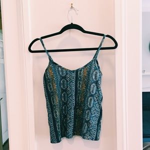 Hollister Spaghetti-strap Boho Print Top